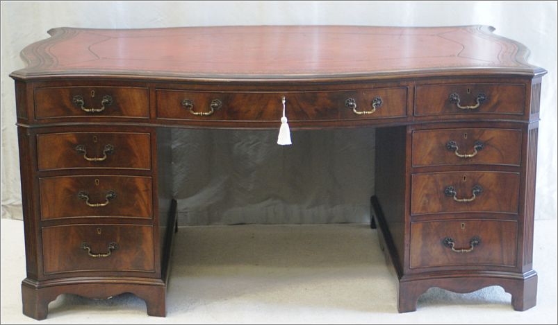 1024 Antique Serpentine Partners Desk Front (1)
